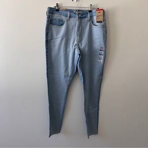 Levi's Light Blue Two Tone High Rise Skinny Jeans Size 18 short 34x30 NWT Womens